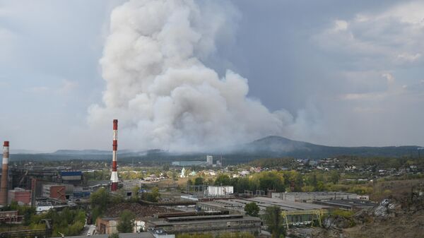 Лесной пожар в Свердловской области