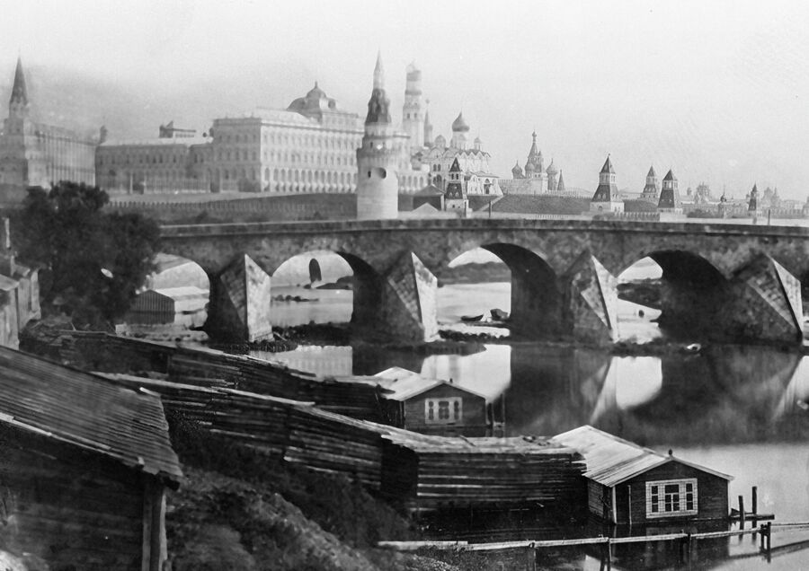 Большой Каменный мост в Москве. 1870 г.