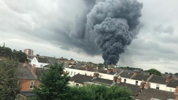 Пожар в городе Ройал-Лемингтон-Спа, Великобритания