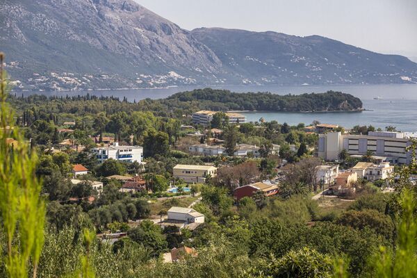 Вид на город Керкира на греческом острове Корфу