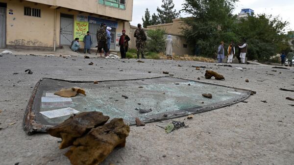 На улице Кабула после ракетного обстрела