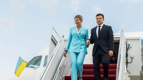 Президент Украины Владимир Зеленский с супругой Еленой в Вашингтоне
