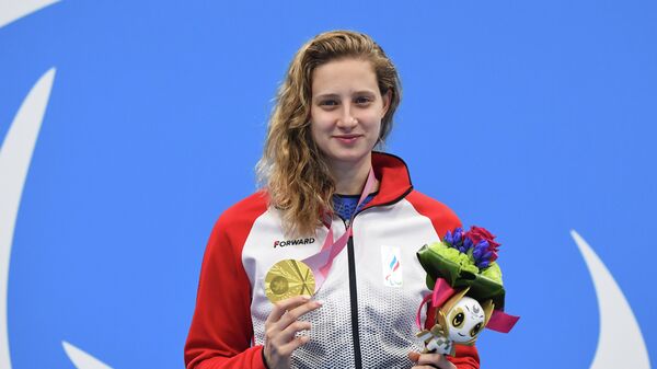 Валерия Шабалина, завоевавшая золотую медаль в плавании на 200 метров комплексом среди женщин в классе SM14 на XVI летних Паралимпийских играх