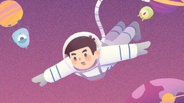 Афиша конкурса детского рисунка Полет в космос 