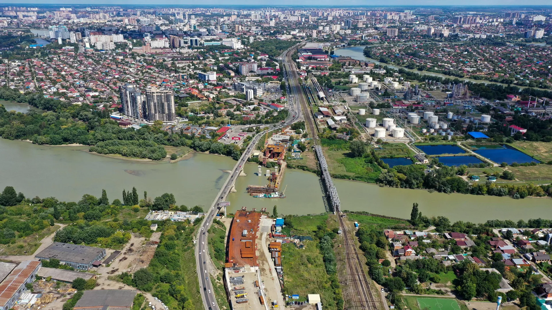 Вид на реку Кубань в Краснодаре - РИА Новости, 1920, 22.07.2022