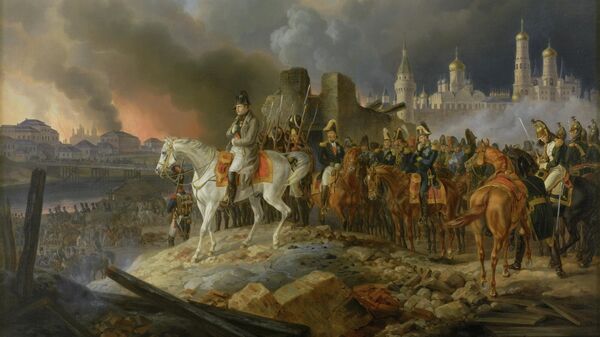 Наполеон сжигает Москву