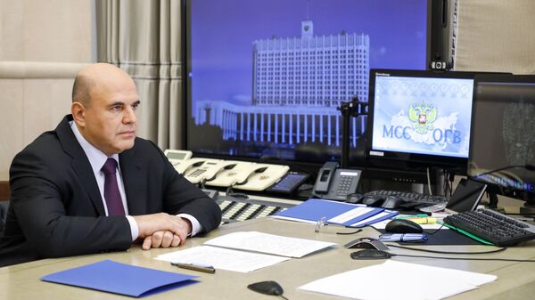 Михаил Мишустин проводит в режиме видеоконференции совещание с вице-премьерами РФ