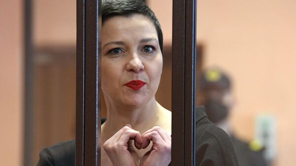Мария Колесникова во время вынесения приговора в Минском областном суде