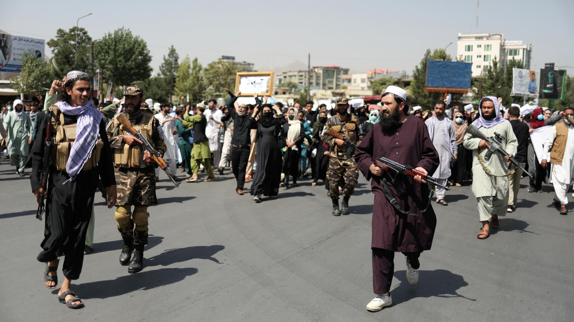 Антипакистанский протест в Кабуле - РИА Новости, 1920, 09.09.2021