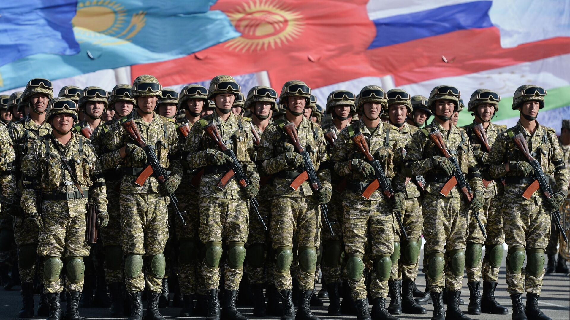 Военнослужащие вооруженных сил Киргизии на совместных учениях ОДКБ Рубеж-2021 в Киргизии - РИА Новости, 1920, 09.09.2021