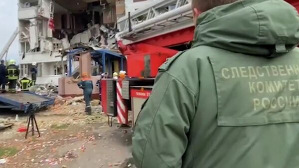 Работа следователей на месте взрыва бытового газа в жилом доме в Ногинске