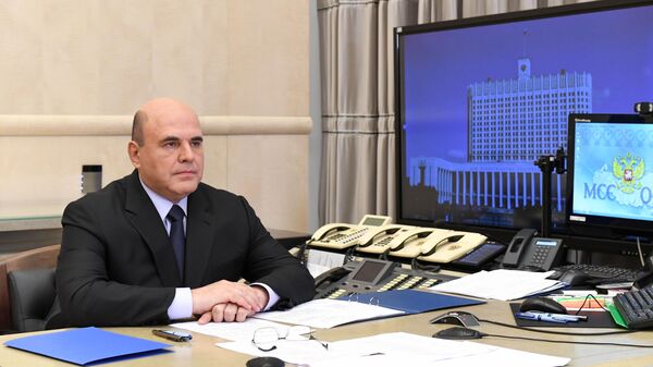 Премьер-министр РФ М. Мишустин проводит заседание правительства  