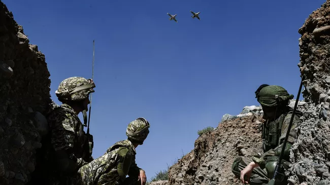 Военнослужащие в Киргизии