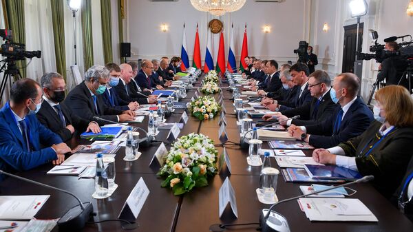 Заседание Совета Министров Союзного государства России и Белоруссии в Минске