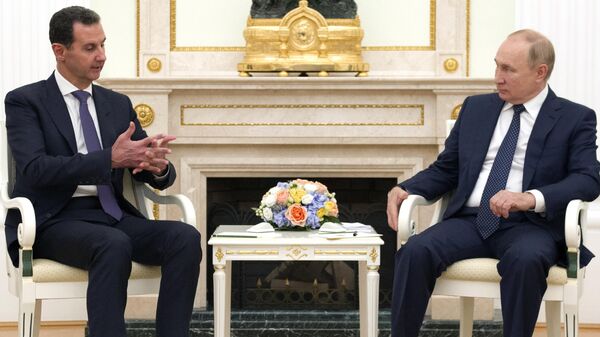Президент РФ Владимир Путин и президент Сирии Башар Асад во время встречи в Москве