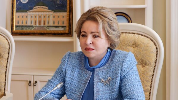 Председатель Совета Федерации РФ Валентина Матвиенко во время двусторонней встречи