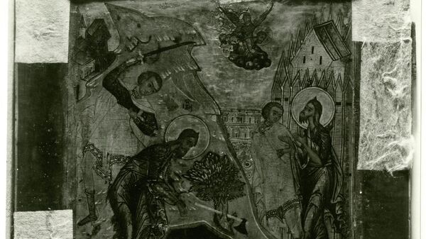 Икона Иоанна Предтечи до реставрации