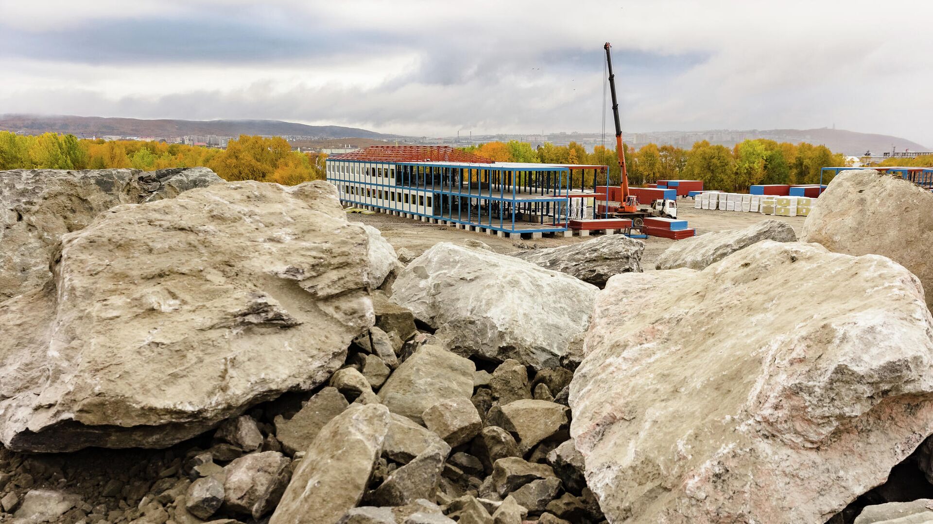 Строительство морского торгового порта Лавна в Мурманской области - РИА Новости, 1920, 30.11.2021