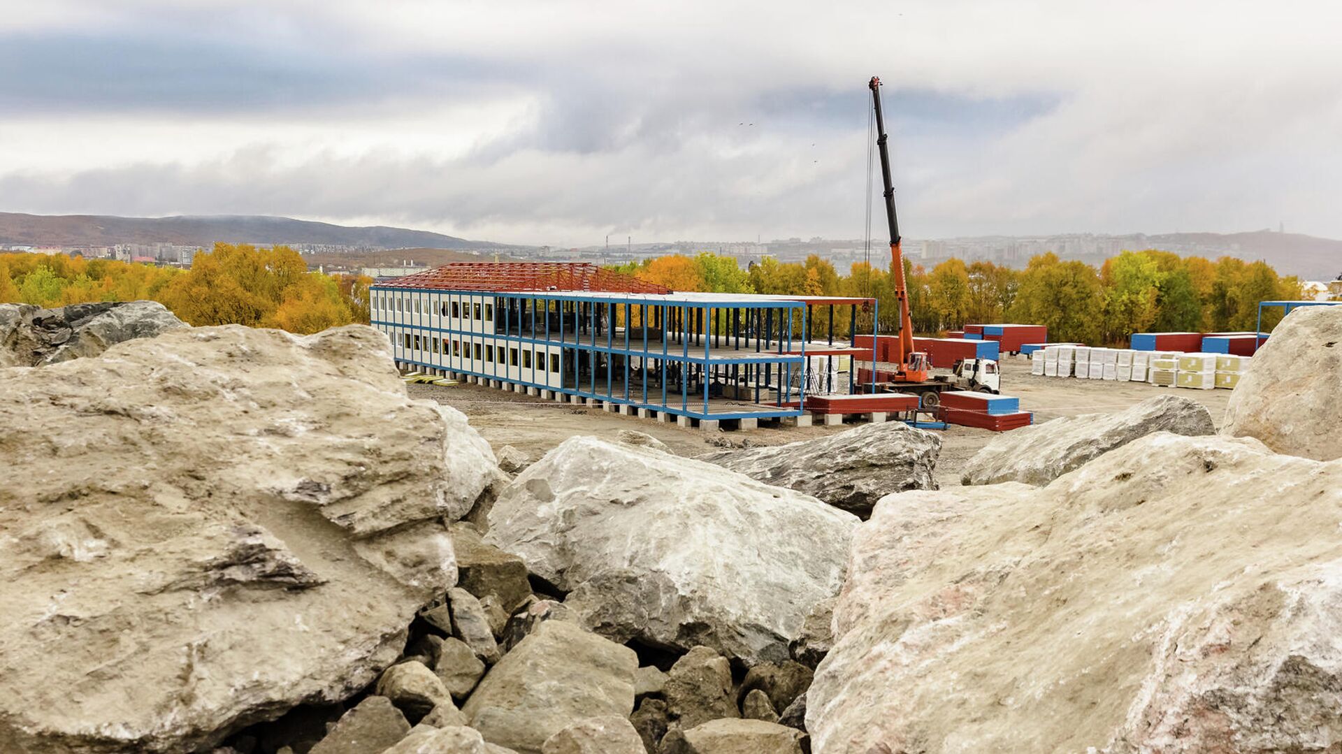 Строительство морского торгового порта Лавна в Мурманской области - РИА Новости, 1920, 30.11.2021