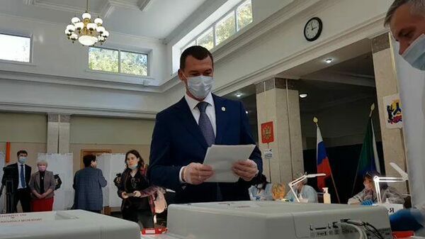 Михаил Дегтярев проголосовал на выборах главы региона и депутатов Госдумы
