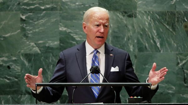 Президент США Джо Байден выступает на сессии Генеральной Ассамблеи ООН в Нью-Йорке