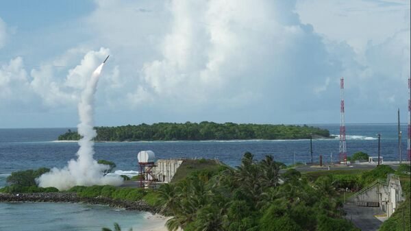 Испытания в рамках американской программы глобальной противоракетной обороны на полигоне в Тихом океане