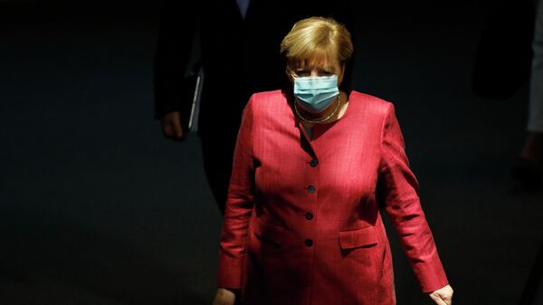 Канцлер Германии Ангела Меркель в Бундестаге