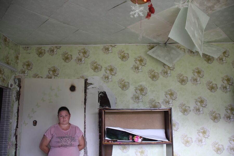 Наталья Кузнецова в своей сгоревшей квартире 