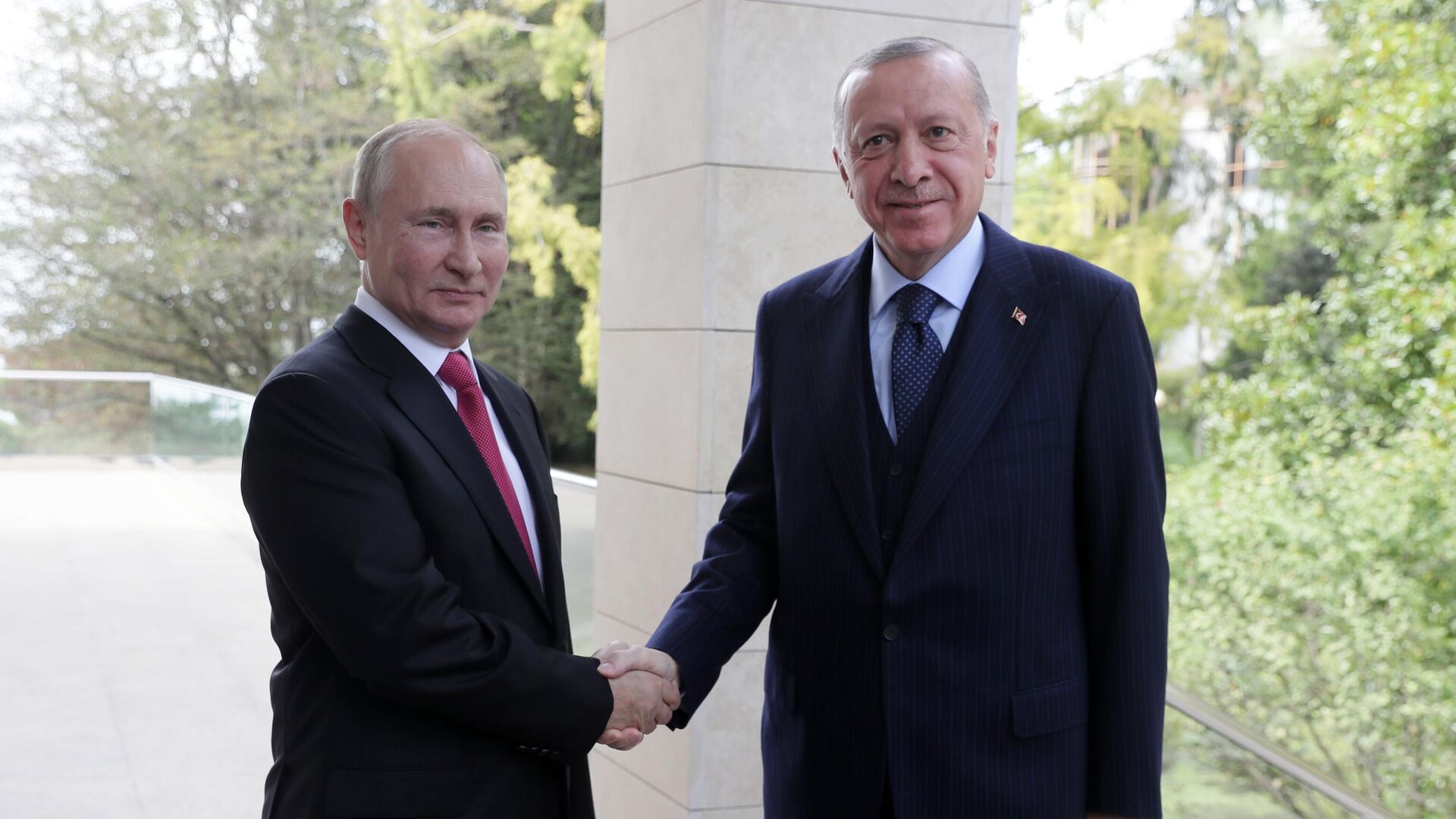 Ο Ρώσος Πρόεδρος Βλαντιμίρ Πούτιν και ο Τούρκος Πρόεδρος Ρετζέπ Ταγίπ Ερντογάν - RIA Novosti, 1920, 19/07/2022