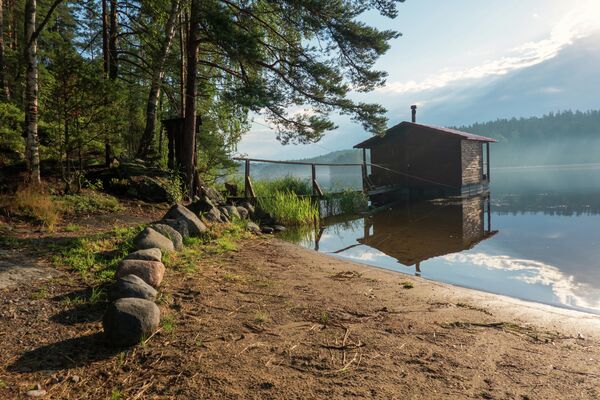 Домик на Ладожском озере в Карелии