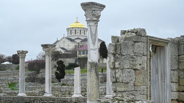 Базилика на территории музея-заповедника Херсонеса Таврического в Крыму