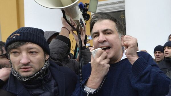 Бывший президент Грузии Михаил Саакашвили в Киеве
