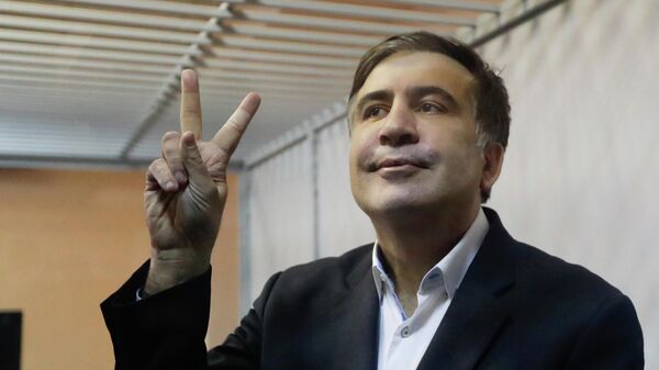 Бывший президент Грузии Михаил Саакашвили в суде Киева