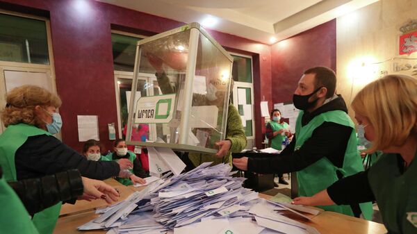 Подсчет голосов на муниципальных выборах в Тбилиси, Грузия