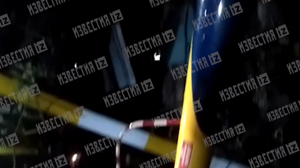 Видео с места крушения вертолета Robinson в Подмосковье