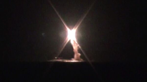 Запуск гиперзвуковой ракеты Циркон с атомной подводной лодки Северодвинск. Кадр видео