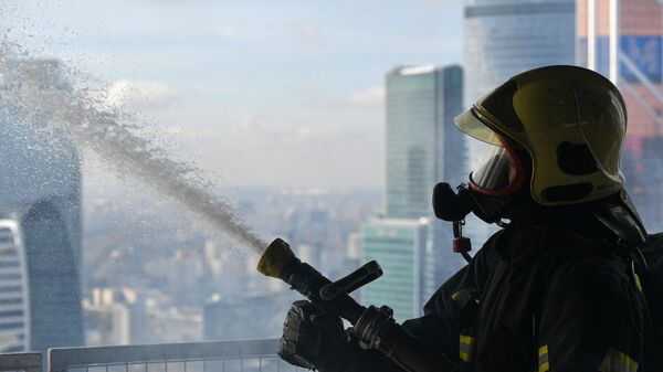 Пожарно-тактические учения в комплексе Москва-Сити