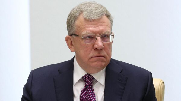 Председатель Счетной палаты Российской Федерации Алексей Кудрин на парламентских слушаниях в Совете Федерации