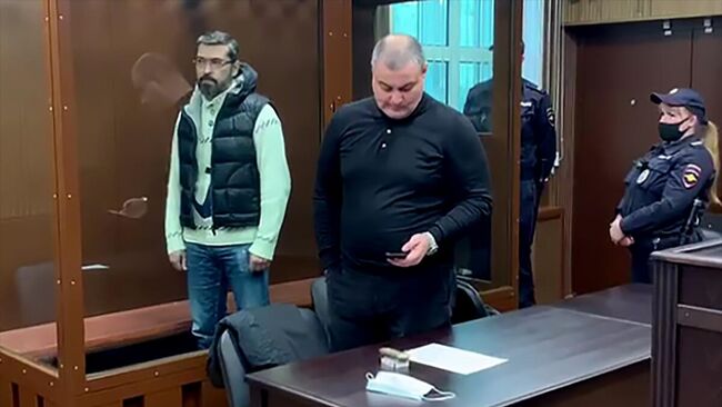 Артур Стеценко на заседании Тверского суда Москвы. Кадр видео