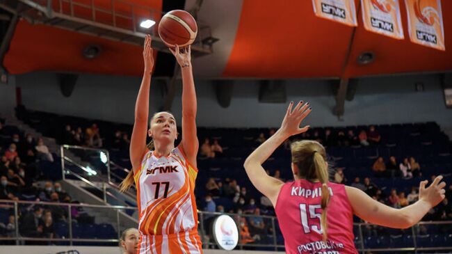 УГМК — Пересвет-ЮФА в матче чемпионата России по баскетболу