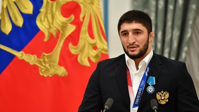 Президент РФ В. Путин встретился в Кремле с победителями и призёрами Игр XXXII Олимпиады в Токио