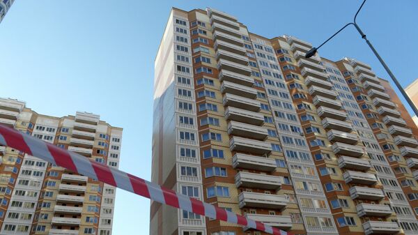 Жилой дом на улице Левобережной в Москве, где были обнаружены тела женщины и двух детей