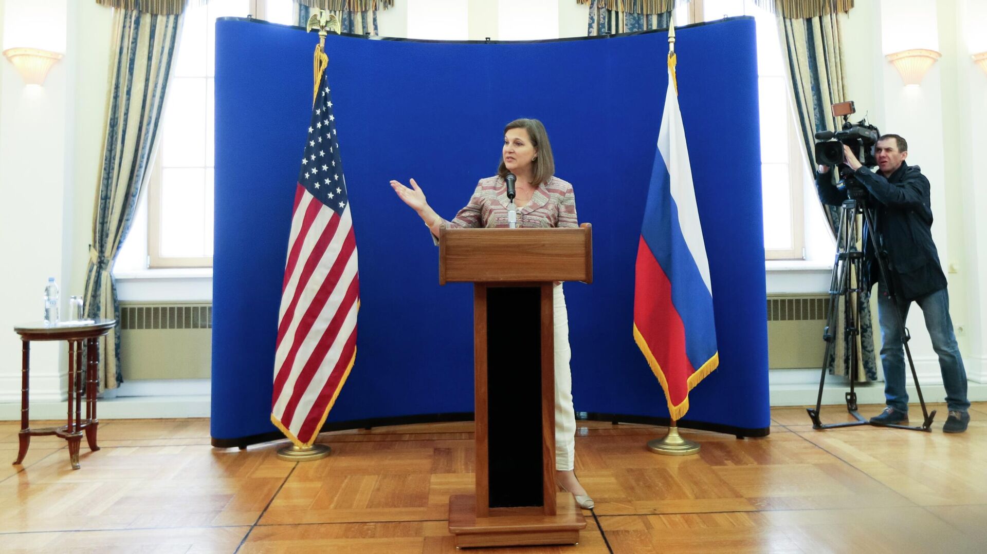 Помощник госсекретаря США Виктория Нуланд в Москве. 18 мая 2015 - РИА Новости, 1920, 12.10.2021