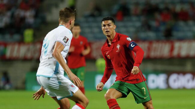 Soccer Football - World Cup - UEFA Qualifiers - Group A - Portugal v Luxembourg - Estadio Algarve, Almancil, Portugal - October 12, 2021 Portugal's Cristiano Ronaldo in action REUTERS/Pedro Nunes