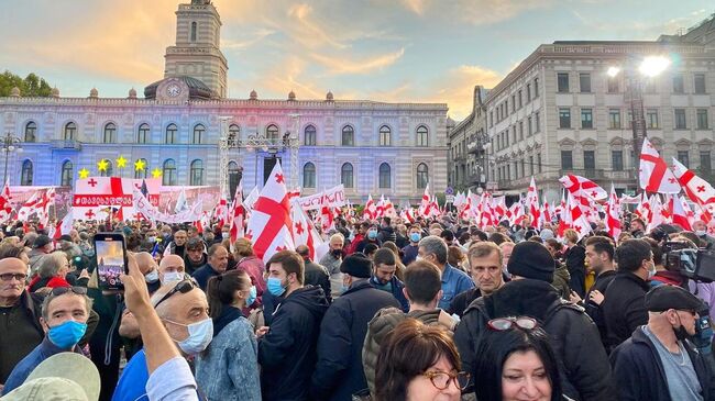 Акция сторонников Саакашвили в Тбилиси