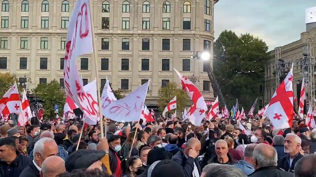 Митинг в Тбилиси в поддержку Саакашвили