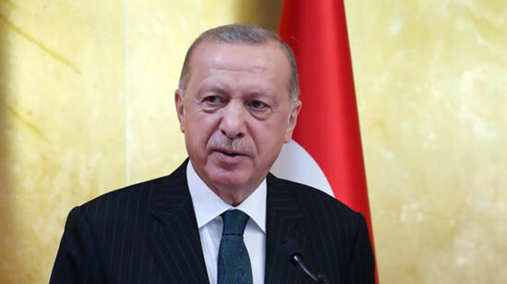 Президент Турции Реджеп Тайип Эрдоган во время выступления в парламенте Анголы - РИА Новости, 1920, 23.10.2021