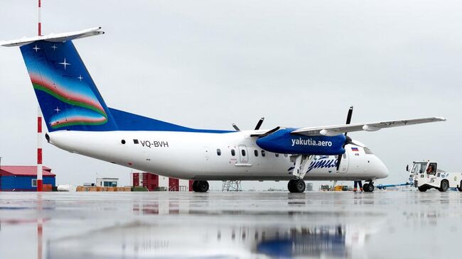 Самолет Bombardier Q300 авиакомпании Якутия