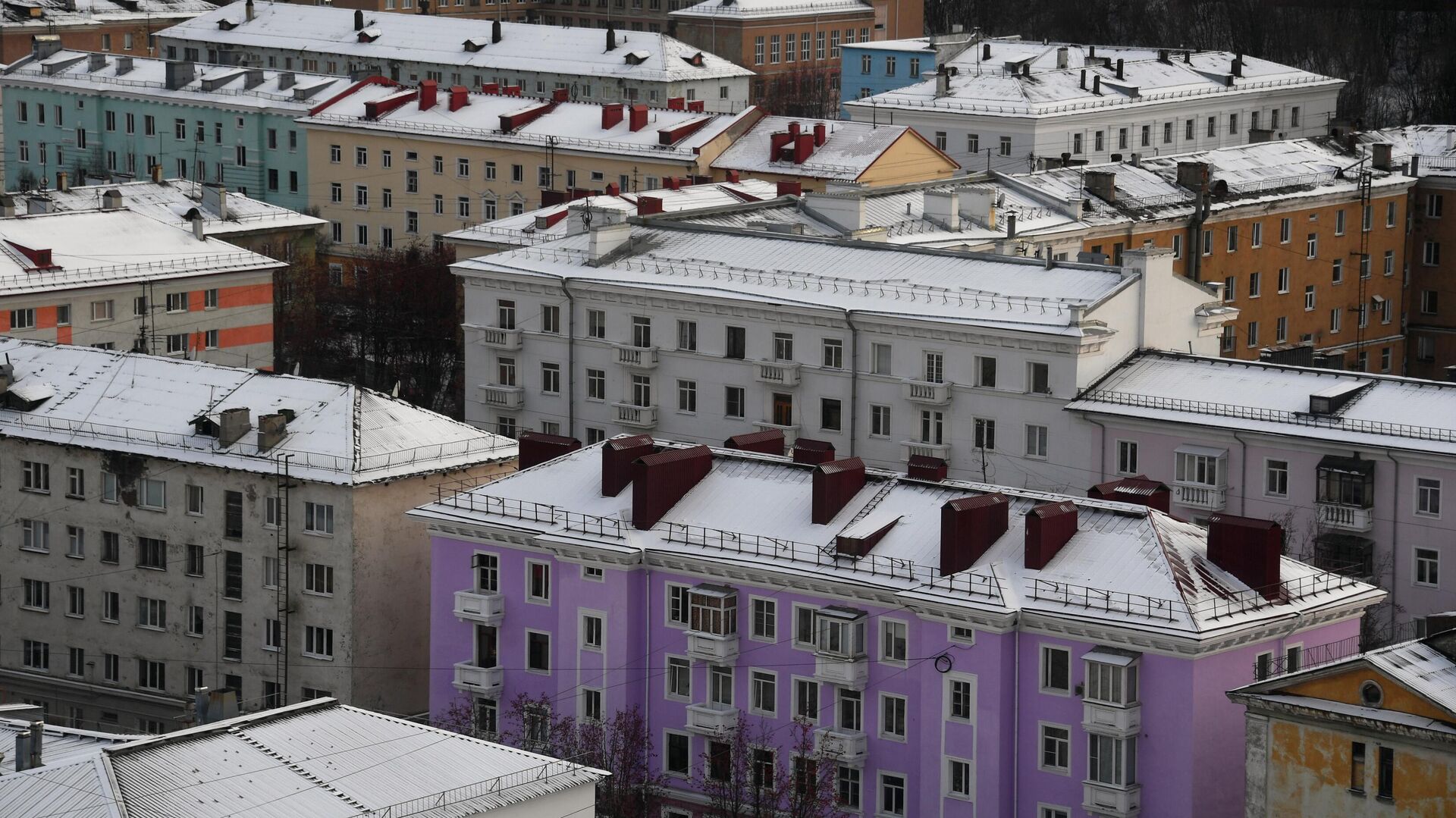 Вид на жилые кварталы города Мурманска - РИА Новости, 1920, 26.05.2022