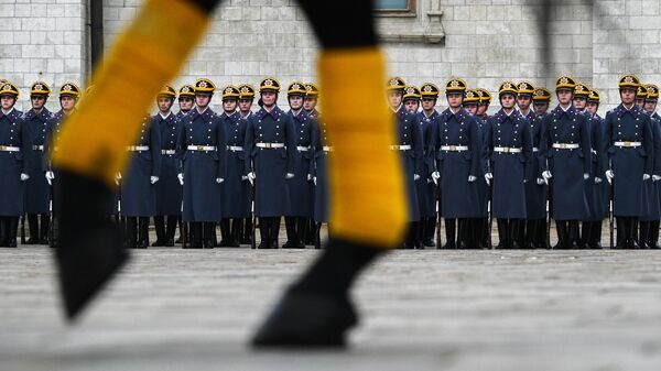 Военнослужащие роты специального караула Президентского полка ФСО России 